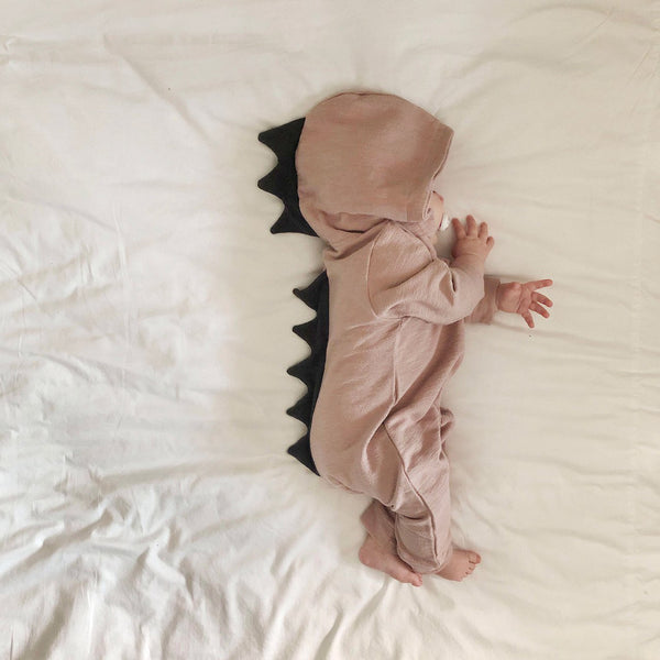 Baby Dinosaur Hooded Jumpsuit - Pink - AT NOON STORE