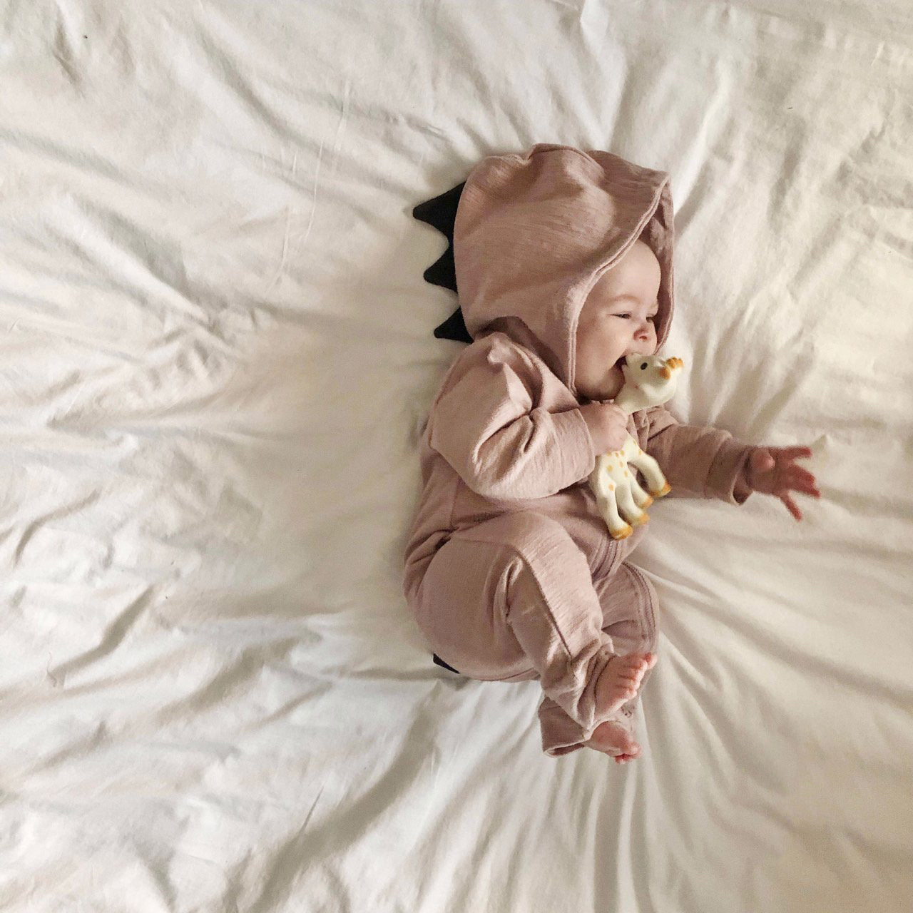 KQ Dinosaur Hooded Kanga Jumpsuit 0-3M order