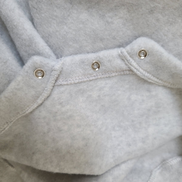 Baby Fleece Sweatshirt Romper (3-24m) - Gray - AT NOON STORE