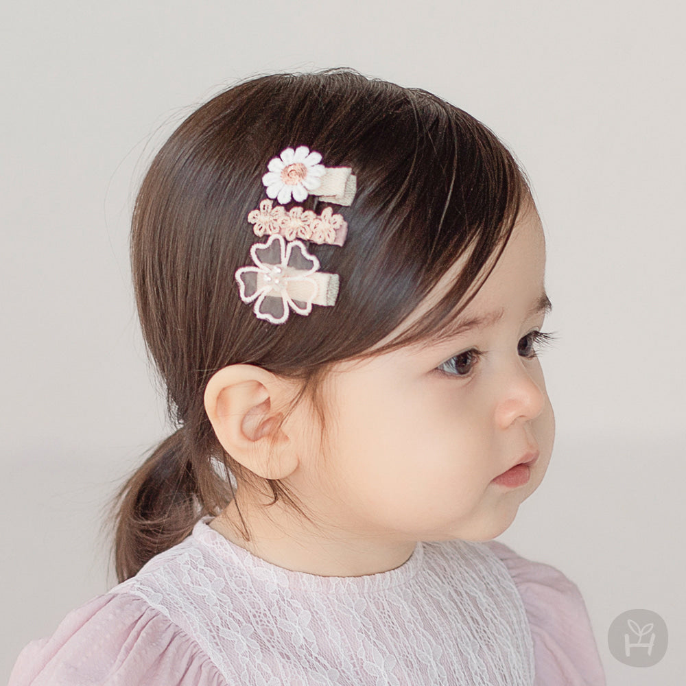 Baby Flower Hair Clip Set (3pk) - AT NOON STORE