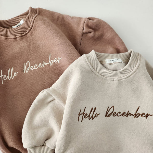 Baby Hello December Sweatshirt Romper (2-18m) - 2 Colors - AT NOON STORE