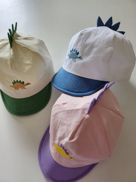 Baby Kids Dinosaur Embroidered Cap(10m-5y) - 3 Colors - AT NOON STORE