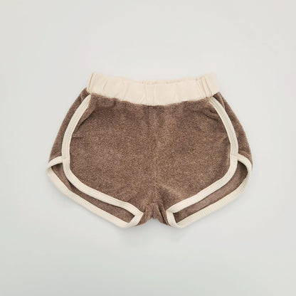 Baby Kids Towel Cloth Top and Shorts Set (3-4y) - Brown - AT NOON STORE