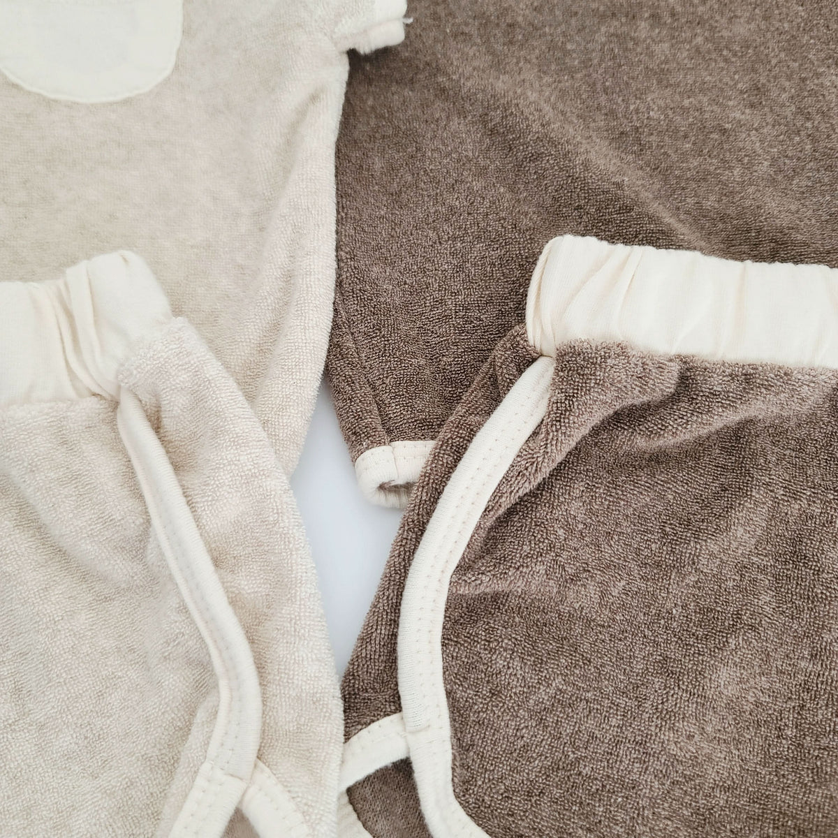 Baby Kids Towel Cloth Top and Shorts Set (3-4y) - Brown - AT NOON STORE