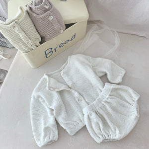 Baby Knit Sweater Cardigan and Bloomer Shorts Set (6-18m) - 3 Colors - AT NOON STORE