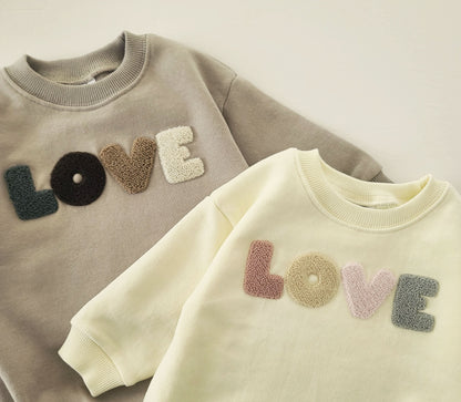 Toddler&Mom LOVE Sweatshirt (1-5y,Mom) - Gray - AT NOON STORE