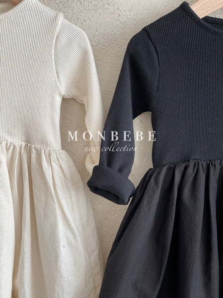 Baby Monbebe Long Sleeve Ruffle Tutu Romper (3-24m) - Black - AT NOON STORE