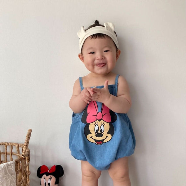 Baby Mickey/ Minnie Mouse Sleeveless Bubble Romper (3-12m) - 2 Colors