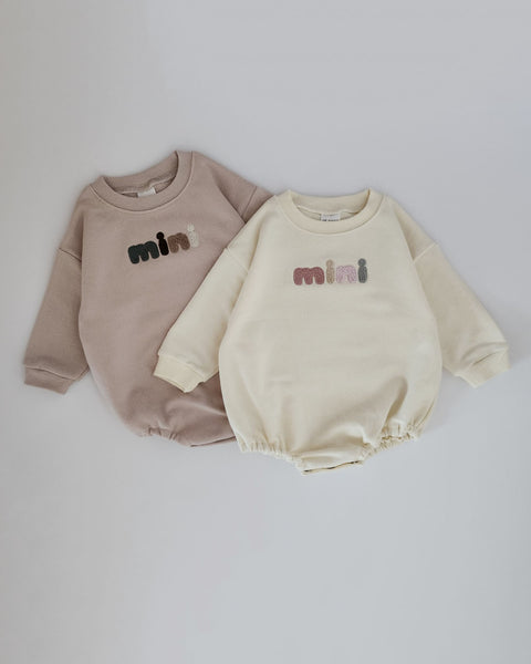 Baby Mini Sweatshirt Romper (0-18m) - Ivory - AT NOON STORE
