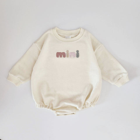 Baby Mini Sweatshirt Romper (0-18m) - Ivory