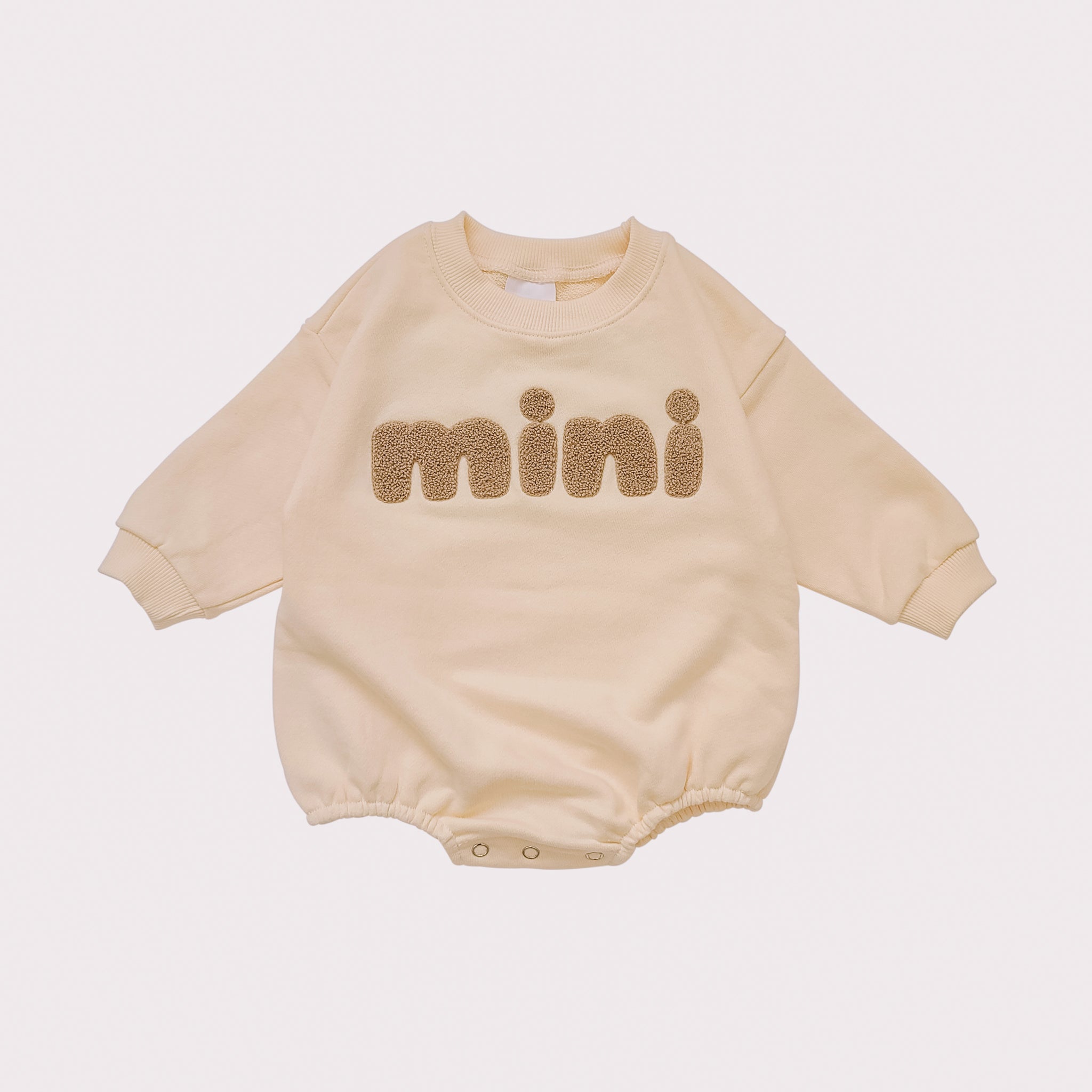 Baby Mini Sweatshirt Romper (0-18m) - Cream - AT NOON STORE