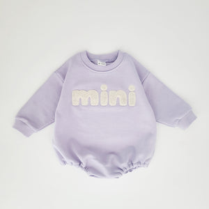 Baby Mini Sweatshirt Romper (0-18m) - Sweet Lavender - AT NOON STORE