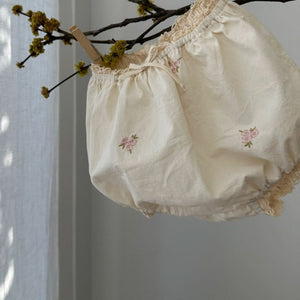 Baby Monbebe 3Rose Embroidered Bubble Bloomer Shorts (3-24m)