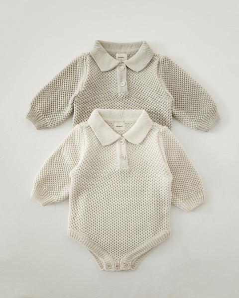 Baby Monbebe Sweater Romper (6-24m) - Mint