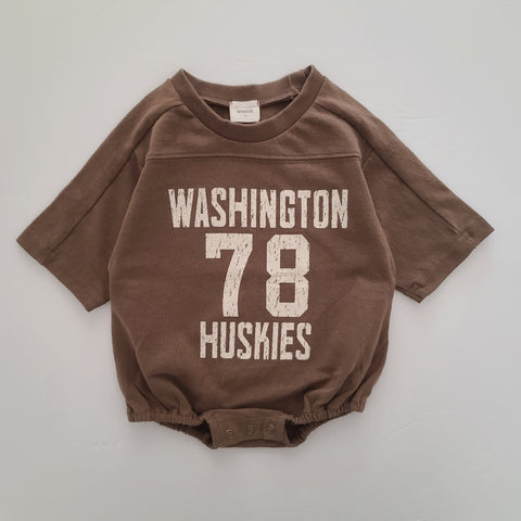 Baby Monbebe Washington Huskies Romper (3-24m) - Brown - AT NOON STORE
