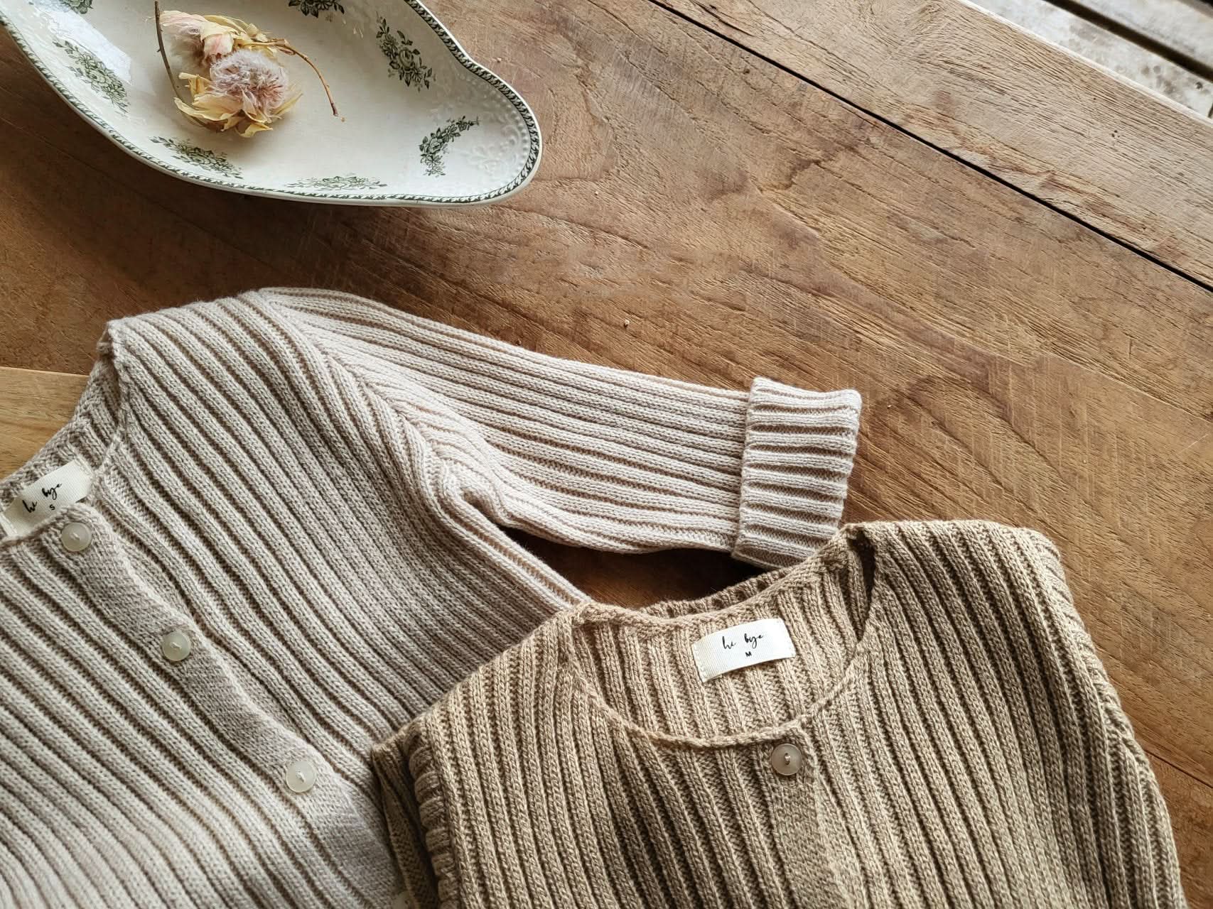 Baby Rib-Knit Cardigan  (6-18m) - 2 Colors - AT NOON STORE