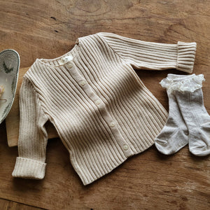Baby Rib-Knit Cardigan  (6-18m) - 2 Colors - AT NOON STORE