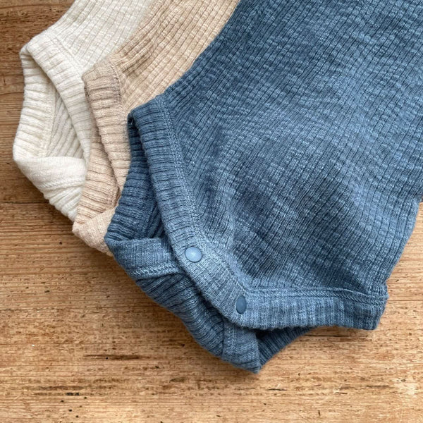 Baby Ribbed Tank Romper Romper (3-18m) - 3 Colors