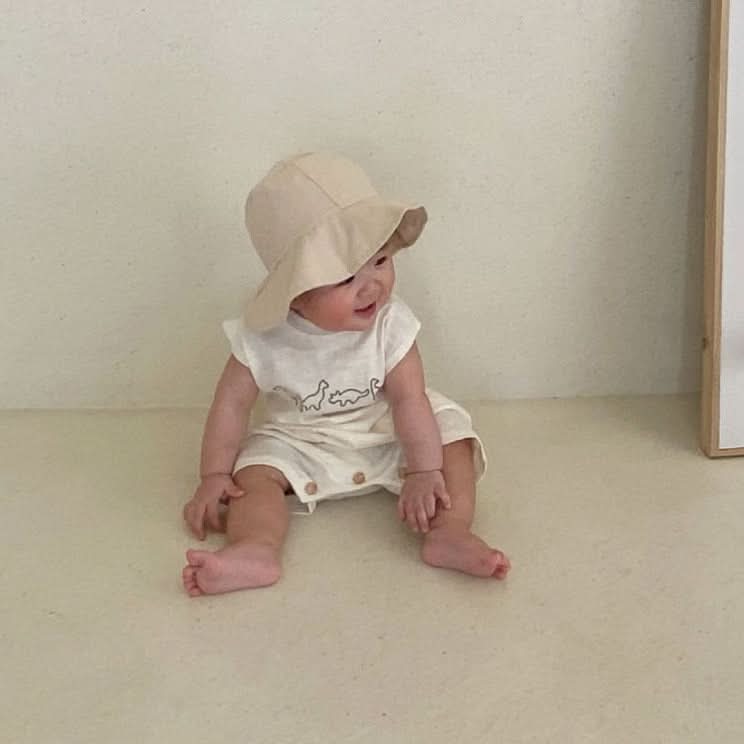 Baby Sleeveless Dino Pocket Jumpsuit (2-18m) - 3 Colors - AT NOON STORE