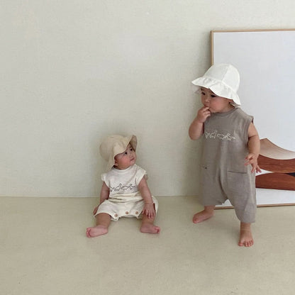 Baby Sleeveless Dino Pocket Jumpsuit (2-18m) - 3 Colors - AT NOON STORE