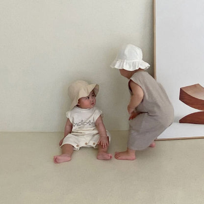 Baby Sleeveless Dino Pocket Jumpsuit (2-18m) - 3 Colors - AT NOON STORE