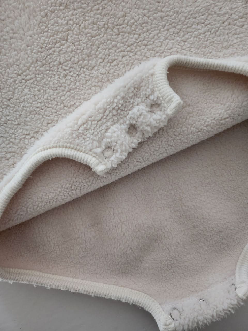 Baby Soft Fleece Hoodie Romper (3-24m) - Ivory - AT NOON STORE