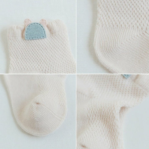 Baby Summer 3pk Socks (0-2y) - Bear