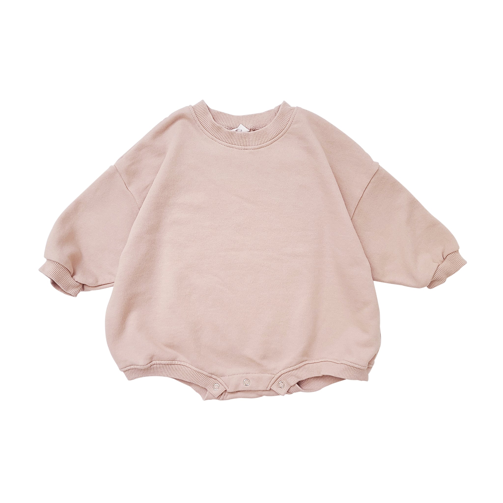 Baby Sweatshirt Romper (3-24m) - Beige Pink - AT NOON STORE
