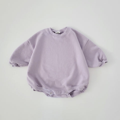Baby Sweatshirt Romper (12-24m) - Lilac