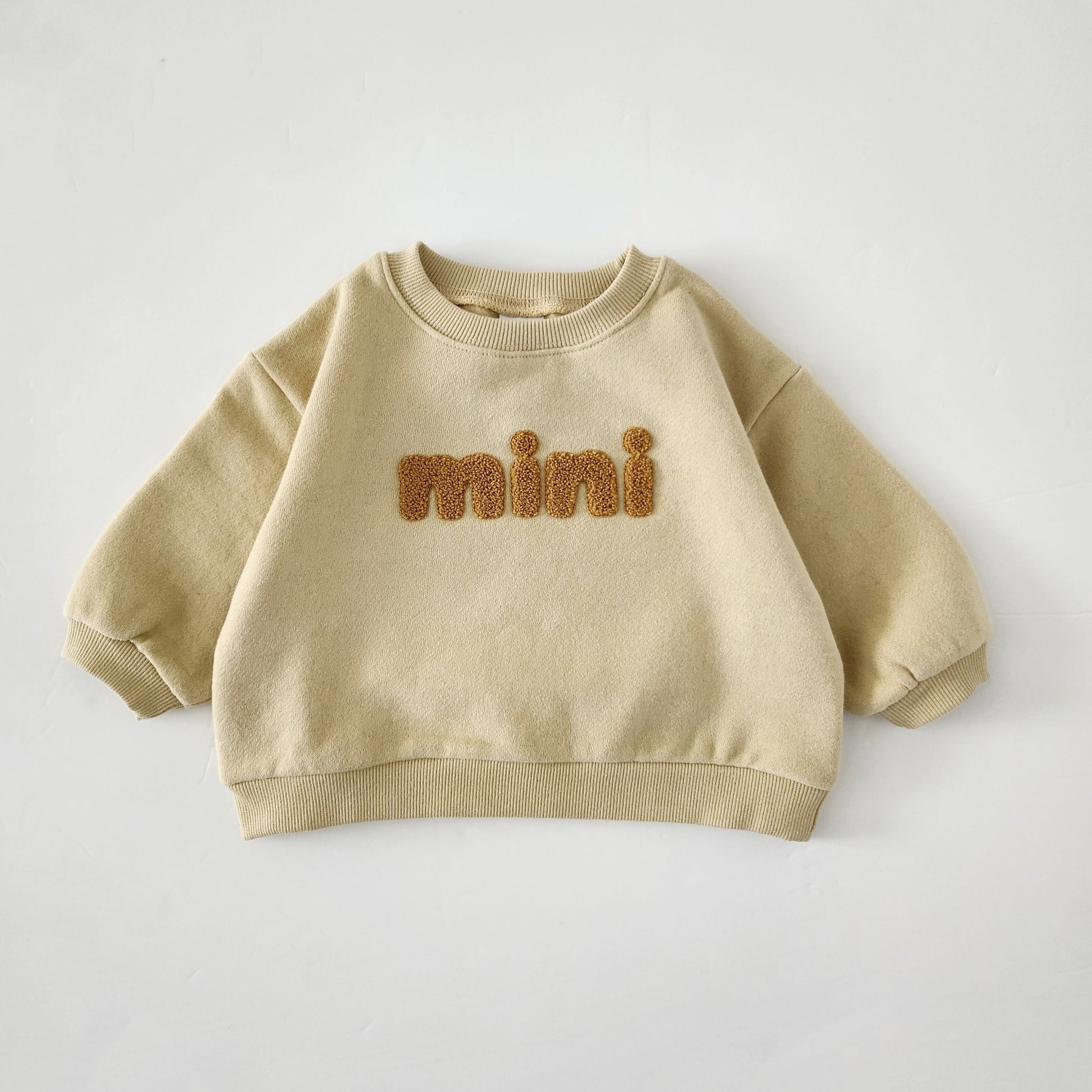 Baby Toddler Brushed Cotton Mini Sweatshirt (6m-5y) - Mustard - AT NOON STORE