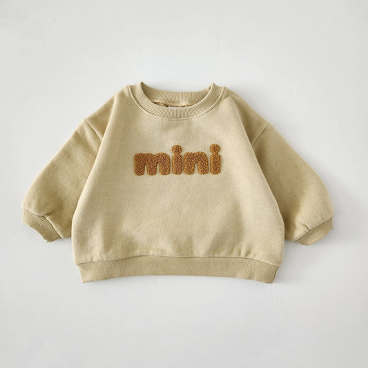 Baby Toddler Brushed Cotton Mini Sweatshirt (6m-5y) - Mustard - AT NOON STORE