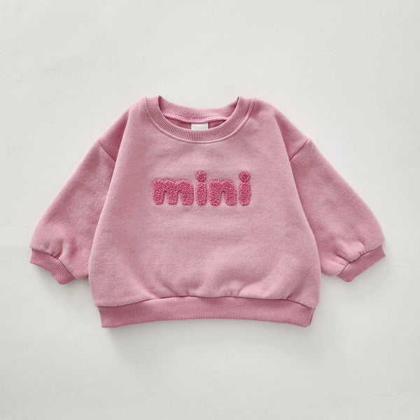 Baby Toddler Brushed Cotton Mini Sweatshirt (6m-5y) - Pink - AT NOON STORE