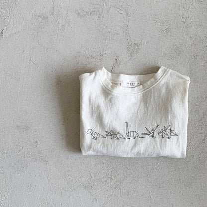 Baby/Toddler Origami Dino Tee (3m-5y) - 3 Colors - AT NOON STORE