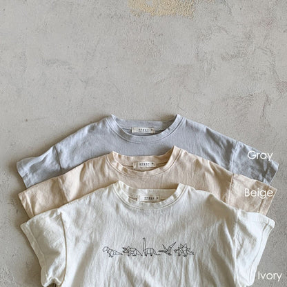 Baby/Toddler Origami Dino Tee (3m-5y) - 3 Colors - AT NOON STORE