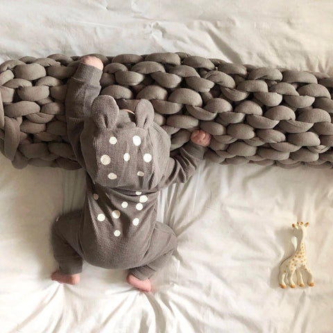 Baby Bambi Hooded Jumpsuit - Gray
