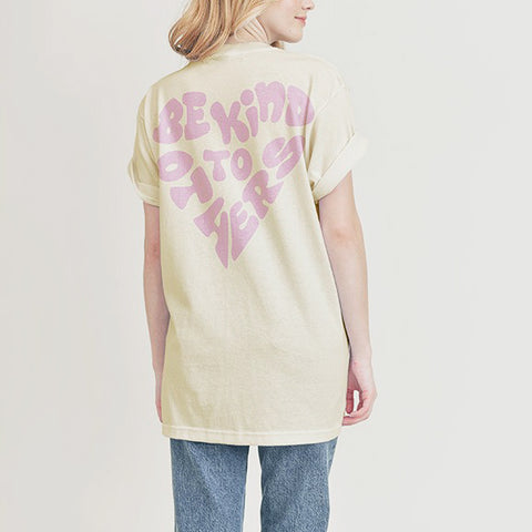 MAMA - Be Kind Graphic Top - Ivory - AT NOON STORE