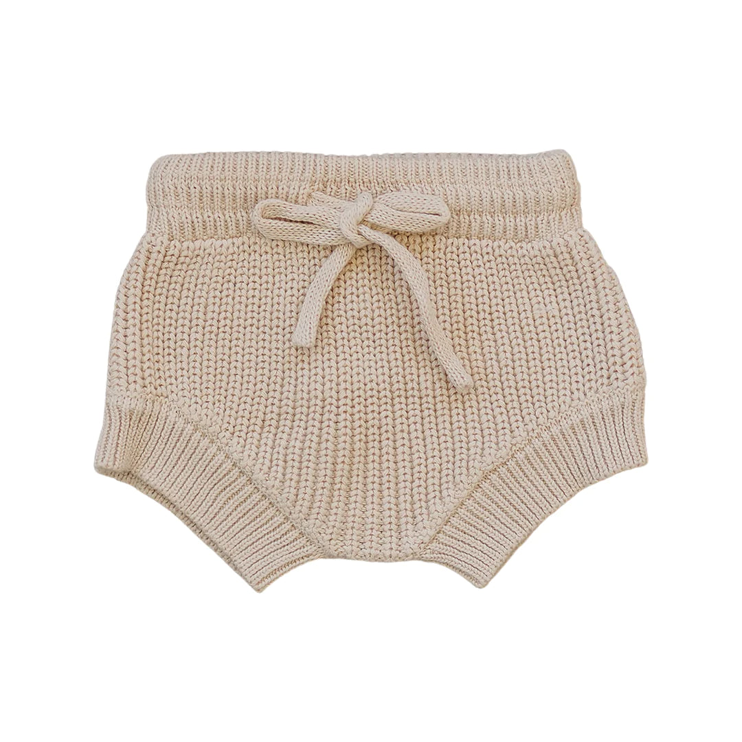 Cotton Knit Bloomers (0-18m) - Cream - AT NOON STORE