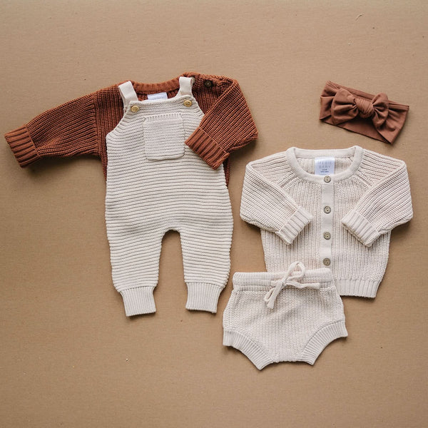 Cotton Knit Cardigan (0-18m) - Cream - AT NOON STORE