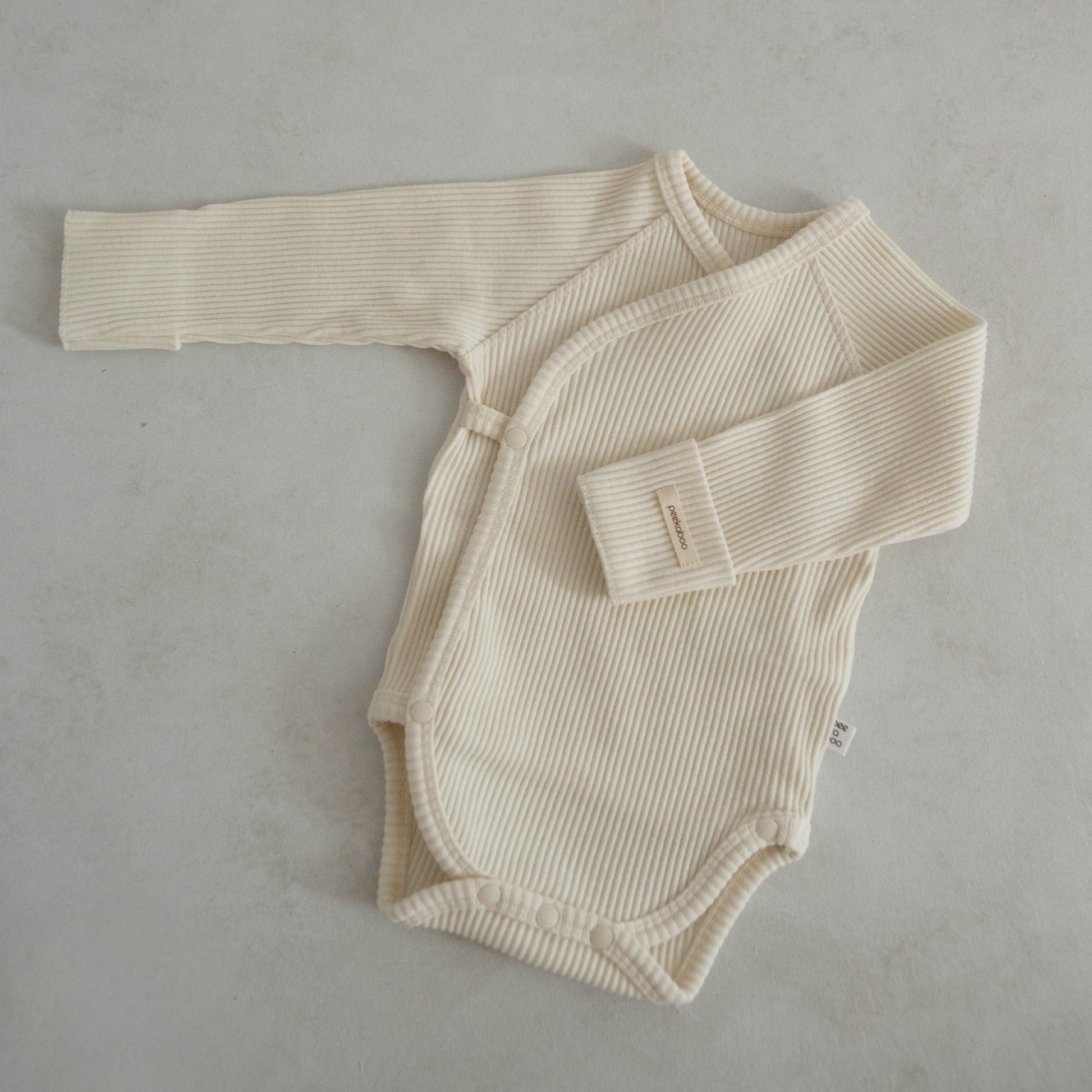 Baby Ribbed Bodysuit (3m) - Ivory - AT NOON STORE