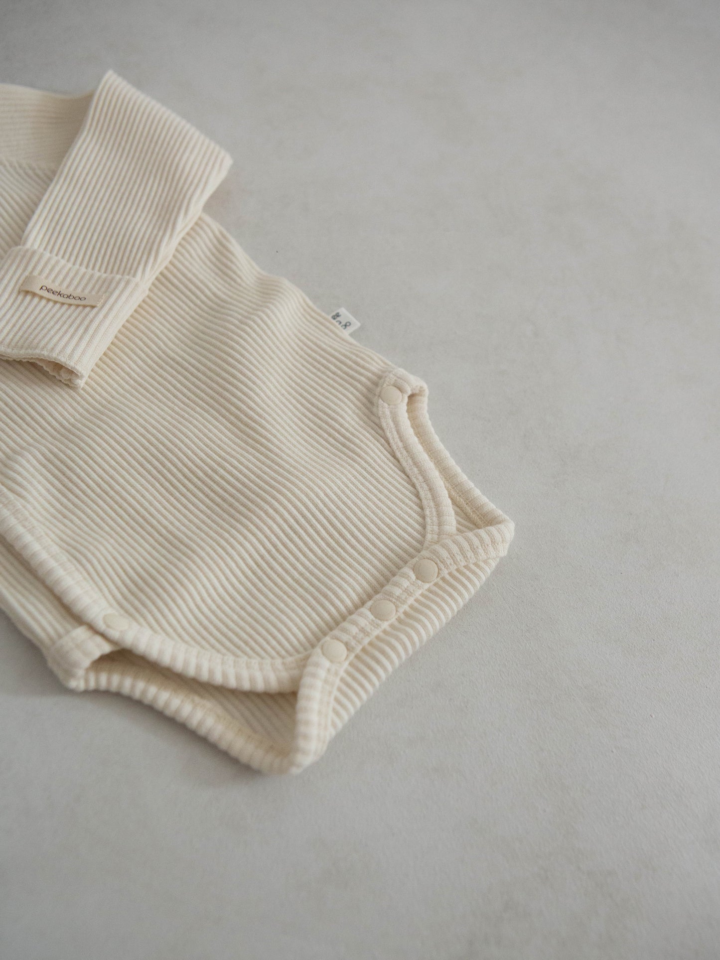 Baby Ribbed Bodysuit (3m) - Ivory - AT NOON STORE