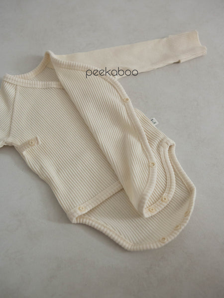 Baby Ribbed Bodysuit (3m) - Charcoal