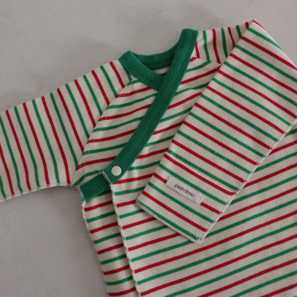 Newborn 3 Piece Holiday Pajama Set (0-3m) - Green - AT NOON STORE