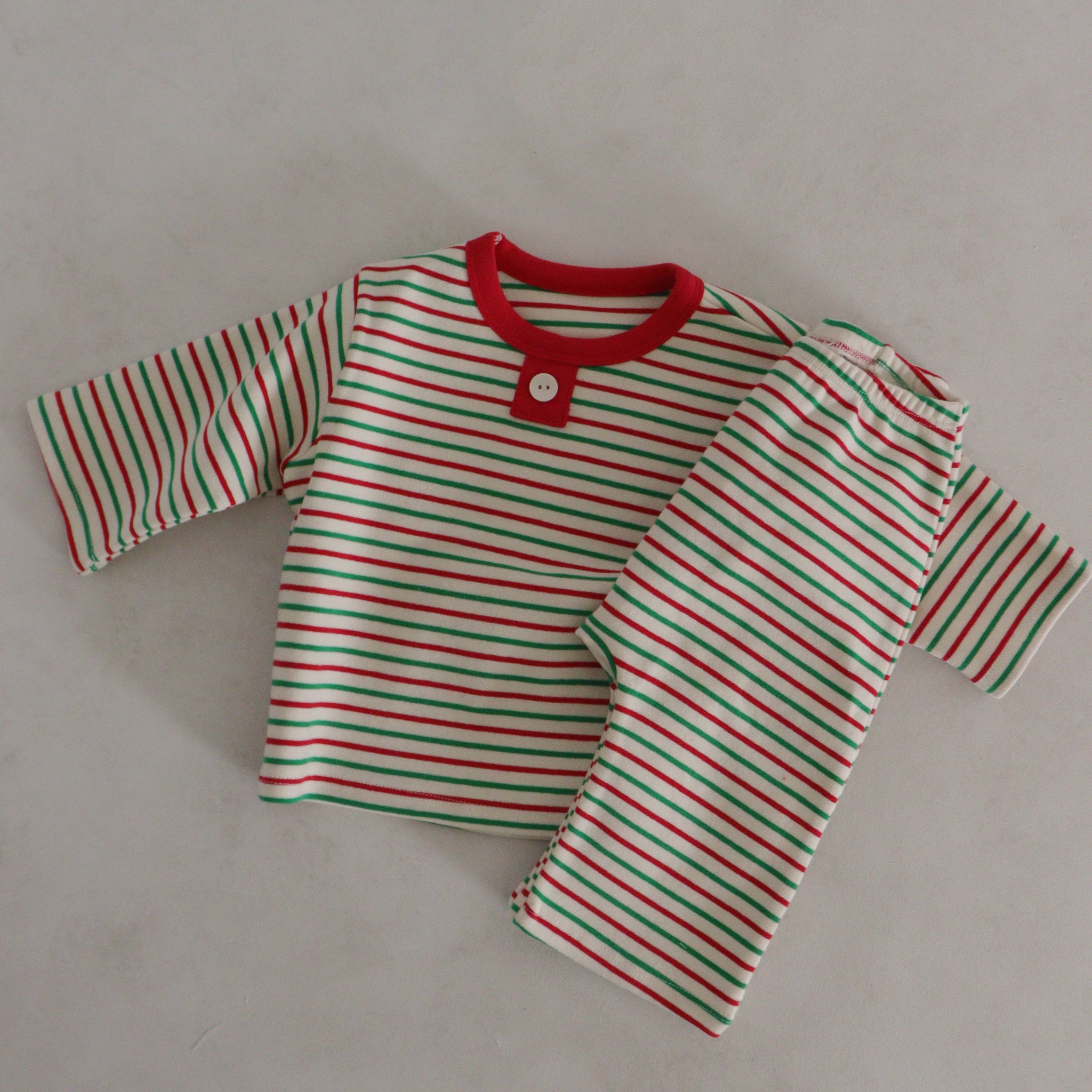 Baby Toddle Holiday Top and Pants Pajama Set (3m-5y)- Red