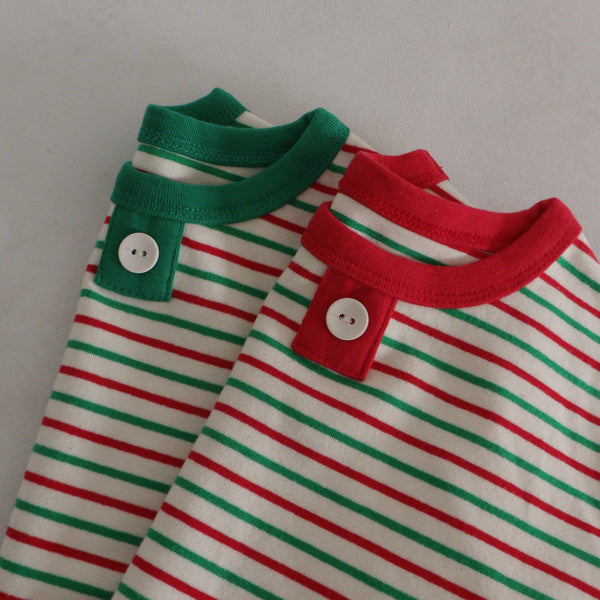 Baby Toddle Holiday Top and Pants Pajama Set (3m-5y)- Green