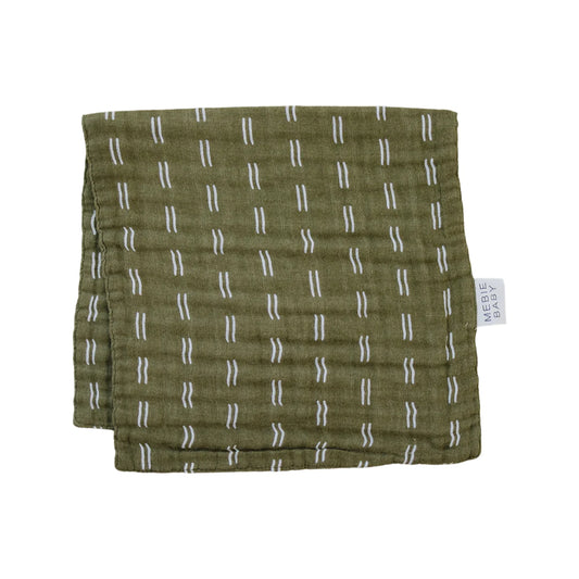 Mebie Olive Strokes Burp Cloth - AT NOON STORE