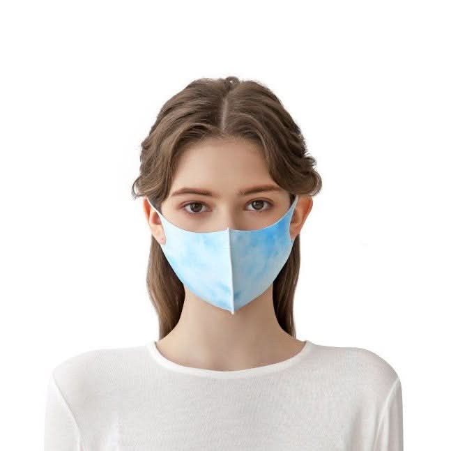 Moms Washable Tie Dye Face Mask - Sky Blue - AT NOON STORE