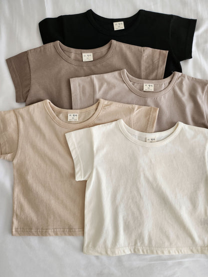 Kids Lala Short-Sleeve Basic Tee (3-5y) - 5 Colors - AT NOON STORE