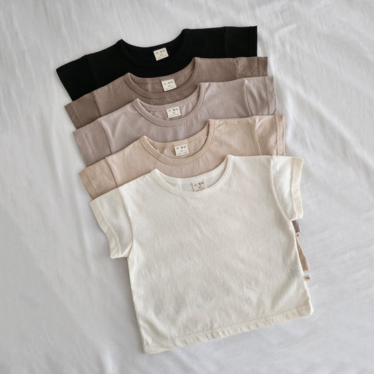 Kids Lala Short-Sleeve Basic Tee (3-5y) - 5 Colors - AT NOON STORE