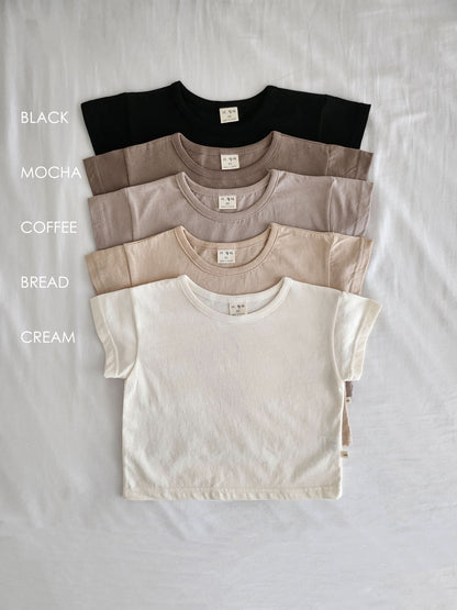 Kids Lala Short-Sleeve Basic Tee (3-5y) - 5 Colors - AT NOON STORE