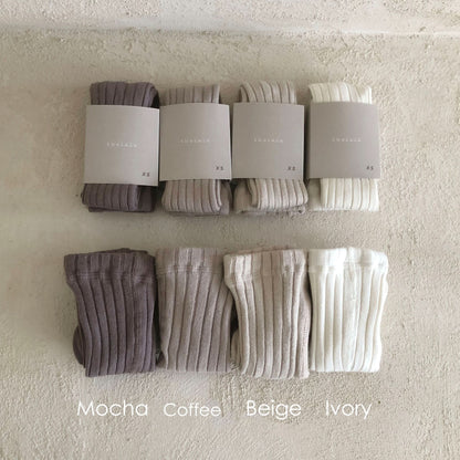 Kids Ribbed Tights (0-5y) - 4 Colors - AT NOON STORE